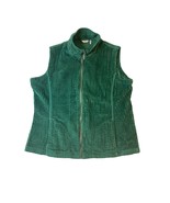 Vintage Woolrich Womens Size XL Green Thick Corduroy Full Zip Vest Sleev... - £27.24 GBP