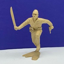 Marx toy soldier Japanese vtg ww2 wwii Pacific 1963 beige figure machete gun ww1 - £13.19 GBP