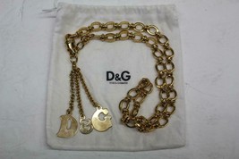 Authentic D&amp;G Dolce &amp; Gabbana Rare Vintage Gold Chain Belt fits Waist/Hi... - $902.13