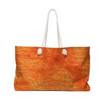 Burnt Orange/Rust: Denim-Inspired Autumn Fall Color Fabric - Weekender Bag - $42.98