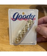 Vintage Goody 3.5 Inch Barrette Hair 2.5&quot; Clip White Pearl Glamorous NOS... - $13.52 CAD