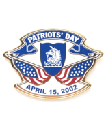 Patriots’ Day 2002 Pin April 15 MA Massachusetts Flag Shield Unicorn Ash... - €11,05 EUR