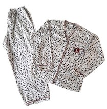 Vintage Disney Store 101 Dalmatians Pajama Set Womens Medium White Lounge Sleep - £44.73 GBP