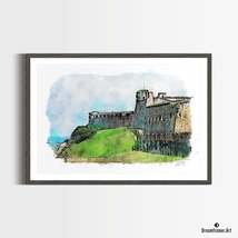 Premium Art Print San Cristobal Fortress in Watercolors, by Dreamframer Art - £31.02 GBP+