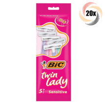 20x Packs Bic Twin Lady Sensitive Skin Assorted Disposable Razors | 5 Pe... - $40.53