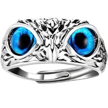 Eye Owl Ring Retro Animal Open Adjustable FOR good luck prosperity - £11.88 GBP