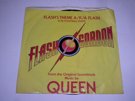 Queen Flash&#39;s Theme Flash Gordon 45 Rpm Record Vintage 1981 Elektra label - £15.25 GBP