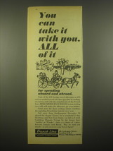 1966 French Line Ad - You can take it with you. All of it - £14.54 GBP
