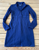 athleta women’s Zip Front stretchy dress Size S Blue J11 - £32.03 GBP