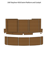 1987 Bayliner 4550 Swim Platform Cockpit Boat EVA Foam Teak Deck Floor P... - $1,250.00