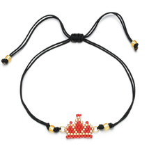 Diy Woven Rope Miyuki Seed Beads Bracelet Boho Santa Claus Elk Bracelet Simple H - £8.62 GBP
