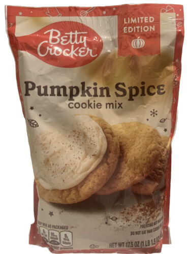 Limited Edition Betty Crocker Pumpkin Spice Cookie Mix Bag 17.5 oz-SHIP ... - $9.78