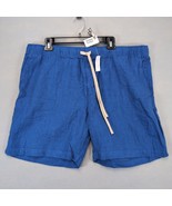 NWT Banana Republic 100% Linen 8&quot; Shorts Men&#39;s XL Blue Elastic Drawstrin... - $36.00