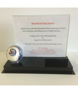Acrylic Single Baseball Display Case With Horizontal 8&quot; x 10&quot; Photograph... - €34,35 EUR