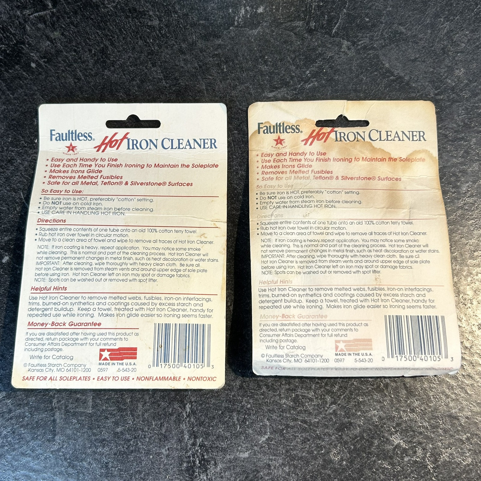 Faultless Hot Iron Cleaner Removes Melted Fusibles Make Iron Glide NEW 2 PK Item image 4
