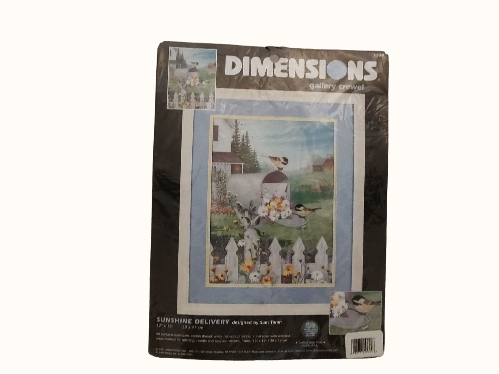 2001 Dimensions Crewel Embroidery Kit Sunshine Delivery Complete Opened #1530 - $18.76