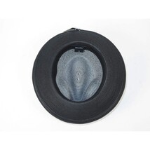 Men's Milani Straw Braided Fedora Hat Soft Crushable FDS-006 Black/White image 10