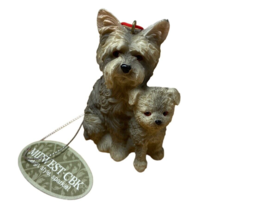Midwest Gray Terrier Momma Dog with Puppy Ornament 3 inch - £4.96 GBP