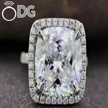 5 Carat Cushion Cut Moissanite Engagement Ring – D/VS1 Clarity, 925 Ster... - $4,624.91 MXN
