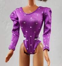 Vintage 1986 My First Barbie Easy On Fashions - Purple Polka Dot Leotard #1877 - $7.84