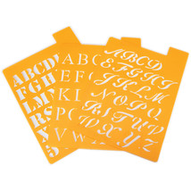 Darice Letter Stencils: 1 Inch Stencil Letters in 3 Fonts - $18.06