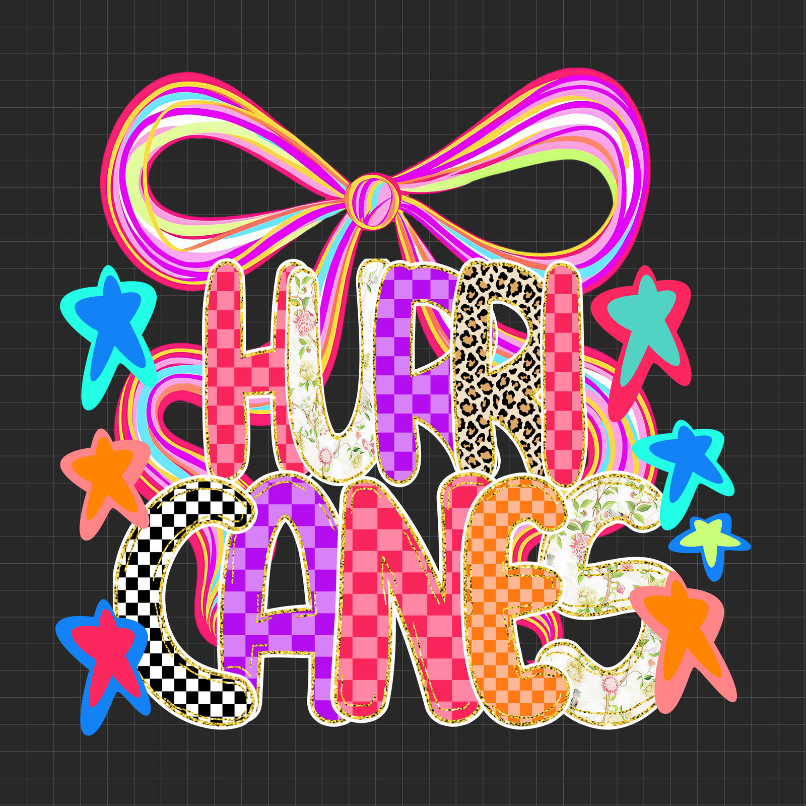 Hurricanes PNG, Neon Coquette Bow Hurricanes Mascot PNG Preppy School Sp... - $2.50