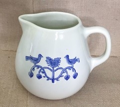 Gaetano Studio Art Pottery Perched Blue Birds Pitcher Jug Cottagecore Fa... - £23.35 GBP