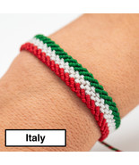 Italienische Flagge, Geschenk für Männer, Freundschaftsarmband, wasserdi... - £14.20 GBP+