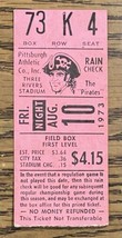 Pittsburgh Pirates Braves Ticket Stub Aug 1973 Willie Stargell Double Home Run - £7.52 GBP