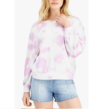 Bar III Womens L Pink Tie Dye Cutout Twist Back Sweatshirt Top NWT AN23 - £23.05 GBP