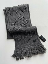 Saint Laurent Paris St Maille Daran Knit Scarf Grey ~ Made in Italy - $465.27