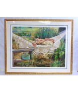 DECORATIVE LITHO PRINT ARTIST SIGNED &amp; NUMBERED M.M DULA ? - £76.44 GBP