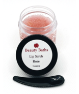 Rose Lip Scrub handmade exfoliating sugar scrub gift for her 1 ounce jar... - $149.57 MXN