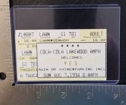 YES (THE BAND) JON ANDERSON - VINTAGE AUGUST 7, 1994 CONCERT TICKET STUB - $10.00