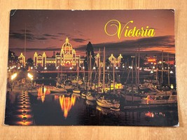 Vintage Oversize Postcard, Inner Harbour, Victoria, British Columbia Canada - £3.75 GBP