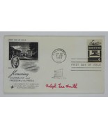 Ralph Lee Smith Signed Autographed 1958 First Day Cover FDC Honoring Jou... - £35.02 GBP