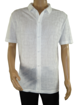 Mens Stacy Adams Italian Style Knit Woven Shirt Short Sleeves 3128 Pure ... - £55.94 GBP