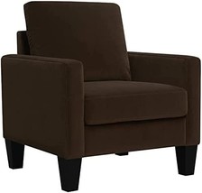 Ac Pacific Ally Mid Century Modern Upholstered Living Room Arm Chair, Brunette - £167.79 GBP