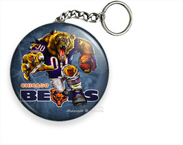 Angry Running Chicago Bears Football Team Keychain Key Fob Ring Chain Gift Idea - £11.41 GBP+