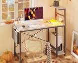 The Bestier 44-Inch Office Desk With Storage Bag And Printer Shelf (Retr... - $129.94