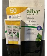 Alba Botanica Sheer Mineral Sunscreen Lotion, Broad Spectrum SPF 50, Fra... - $14.55