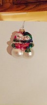 Old World Christmas Mr And Mrs Snowman Glass Ornament 5” - $13.85