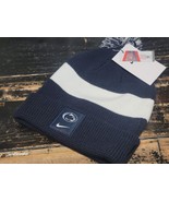 Nike Team Sport Penn State Football Navy Blue/White Pom Cuff Beanie Hat OS - £21.08 GBP