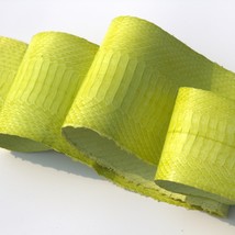 Glossy Cobra Snakeskin Snake Skin Leather Hide Craft Supply Yellow Green - $374.94 MXN+