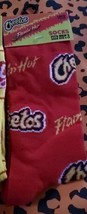 Flamin&#39; Hot Cheetos Novelty Adult Socks Odd Funny Gift NWT Red Orange Logo - £3.51 GBP