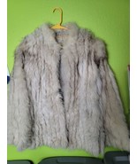 Genuine Natural Blue Fox Skin Fur Coat Vintage 1970s 1980s Vtg 70s 80s H... - £387.17 GBP