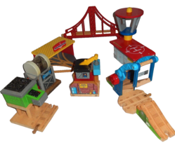 Thomas The Train &amp; Friends Wooden Track Compatible Accessory Buildings Lot Of 7 - £97.89 GBP