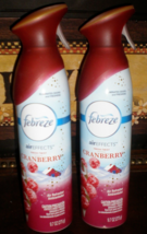 2 Febreze Air Effects Fresh Twist Cranberry Freshener Aerosol Room Spray 9.7 Oz - £19.58 GBP