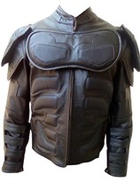 Bestzo Men&#39;s Motorcycle Batman Real Leather Jacket Black 5XL - $249.00