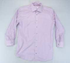READ Eton Shirt Mens Sz 15.5 39 Check Plaid Long Sleeve Button Up Dress ... - $17.99